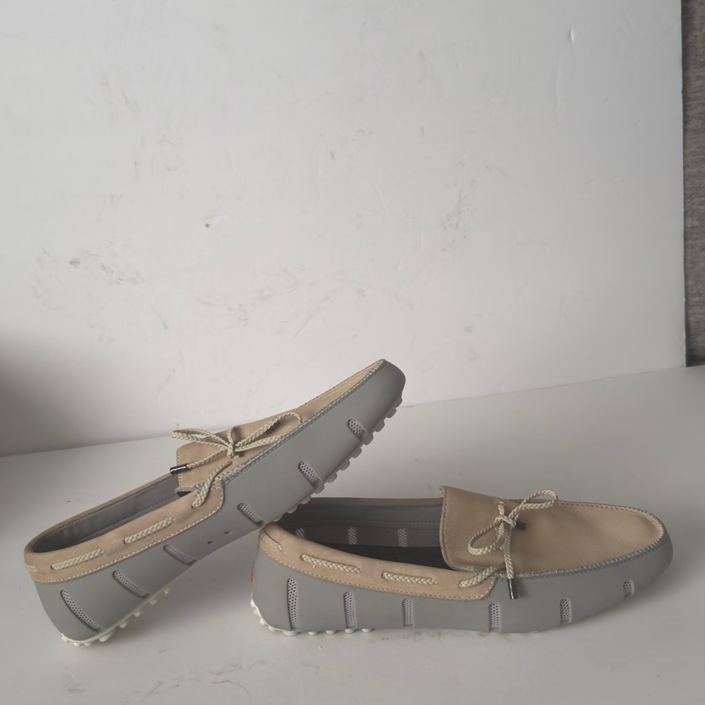 Swims‎ Men's Beige and Light Gray Boat Shoes